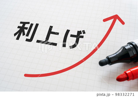 利回りと書かれたノートとマーカー 98332271