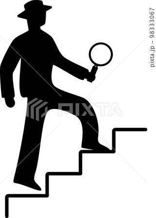 climbing stairs silhouette