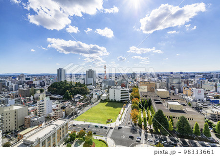 栃木県宇都宮市 栃木県庁から望む宇都宮市の街並み(南方向) 栃木県宇都宮市 栃木県庁から望む宇都宮市の街並み(南方向) 98333661
