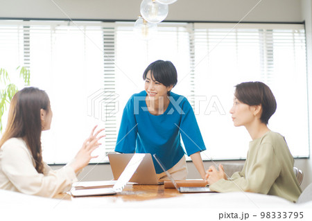 ミーティングをする女性達 ミーティングをする女性達 98333795