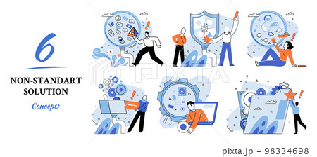 Solution solving problem metaphor, answer to question or creativity idea and innovation help business success Solution solving problem metaphor, answer to question or creativity idea and innovation help business success 98334698