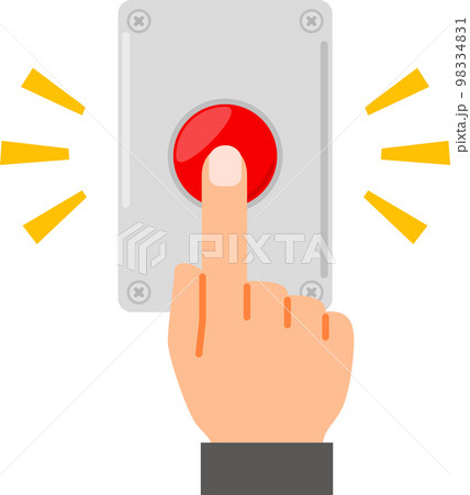赤いボタンを押す手 赤いボタンを押す手 98334831