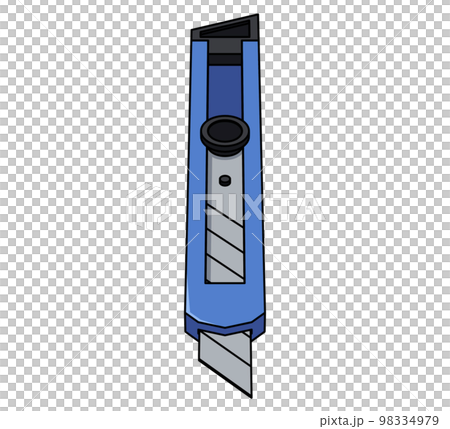 刃を出したカッター斜めのイラスト 98334979