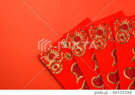 red envelope for chinese day on red background red envelope for chinese day on red background 98335398