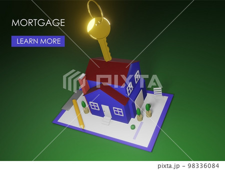 3D rendering. 3D rendering of a home loan or cash investment in real estate. Contract for investment in real estate. 3D rendering. 3D rendering of a home loan or cash investment in real estate. Contract for investment in real estate. 98336084