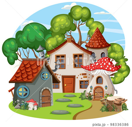 Fairytale house in cartoon style 98336386