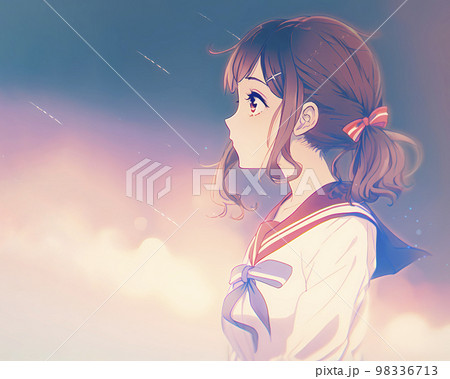 遠くを見つめる イラスト | 景色を眺める人 イラスト , 遠くを見つめる女子高生イラスト – OFVCQE