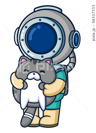 scuba diver cartoon clipart cats