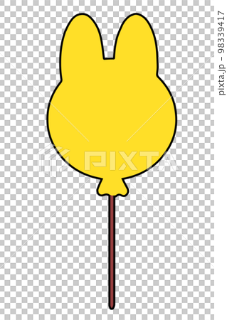 Illustration material of a rabbit-shaped balloon 98339417