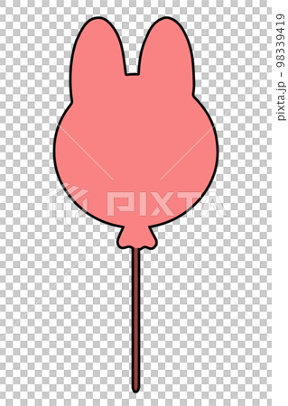 兔子形氣球的插圖素材 兔子形氣球的插圖素材 98339419