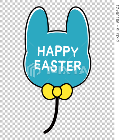 HAPPY EASTER兔形氣球插畫素材 HAPPY EASTER兔形氣球插畫素材 98339421