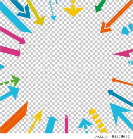 用於集中精力的彩色箭頭的圖像插圖 98339682
