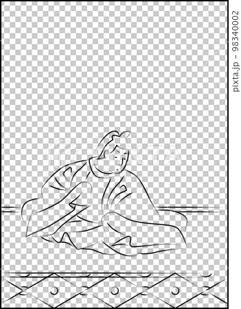 筆書きの百人一首　大納言公任 98340002