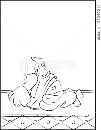 筆書きの百人一首　曾禰好忠 98340014