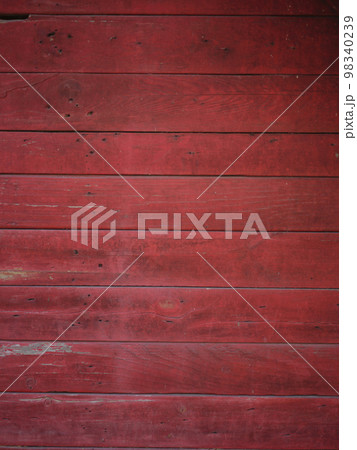 painted old wooden red wall. background texture . 98340239
