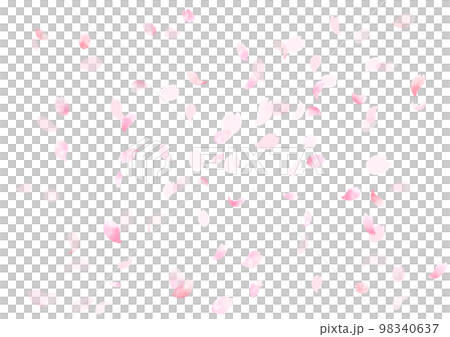 Watercolor frame of cherry blossom petals dancing in the wind, background Watercolor frame of cherry blossom petals dancing in the wind, background 98340637