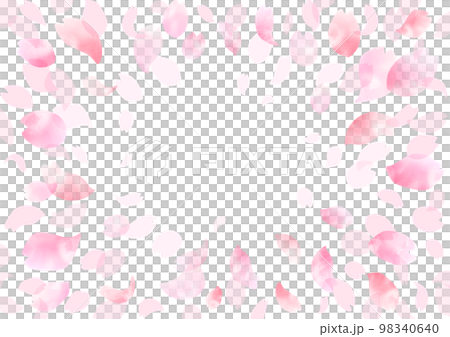 Watercolor frame of cherry blossom petals dancing in the wind, background Watercolor frame of cherry blossom petals dancing in the wind, background 98340640