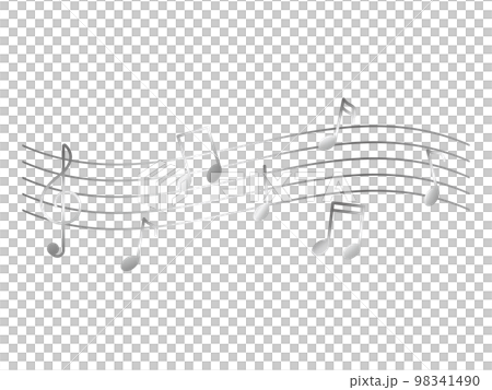 Sheet music line silver - Stock Illustration [98341490] - PIXTA