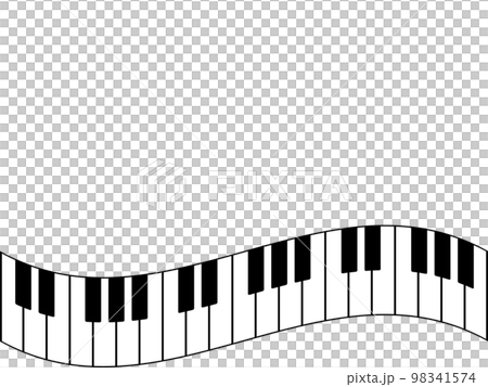 ピアノの鍵盤の背景　横位置　ブラック 98341574