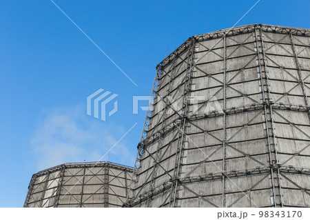 Cooling of hot salt water in steam units of the cooling tower of an industrial enterprise 98343170