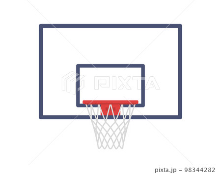 正面から見た、バスケットゴールのイラスト 98344282