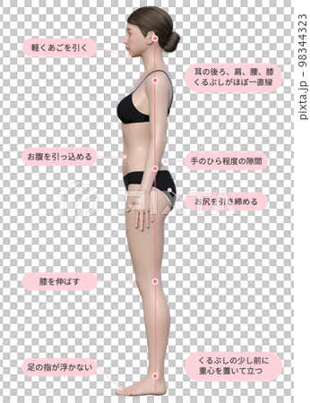 Illustration of a 3d model woman explaining - Stock