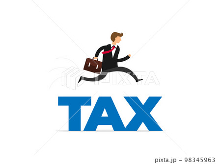 Business jumping from spring. Concept business vector illustration, Flat cartoon design 98345963