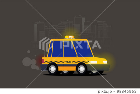 Taxi graphic design in flat style Taxi graphic design in flat style 98345965