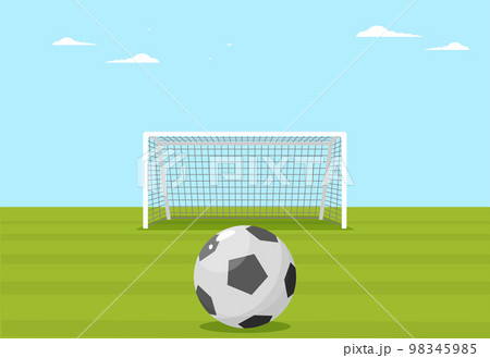 Background of football stadium vector flat design illustration. Background of football stadium vector flat design illustration. 98345985