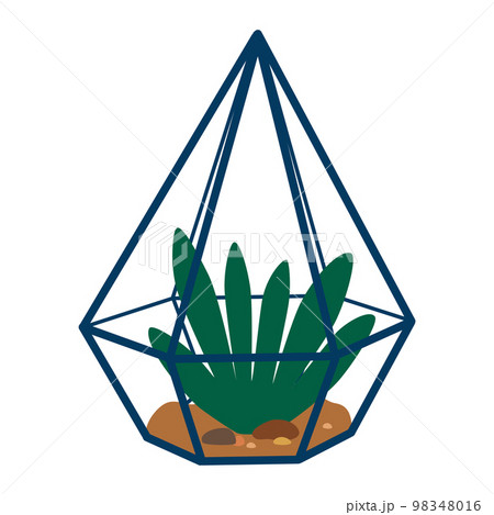 Potted house plant. Foliage houseplant growing in flowerpot. Green leaf decoration for home interior. Natural indoor decor. Hand draw vector illustration isolated on white background Potted house plant. Foliage houseplant growing in flowerpot. Green leaf decoration for home interior. Natural indoor decor. Hand draw vector illustration isolated on white background 98348016