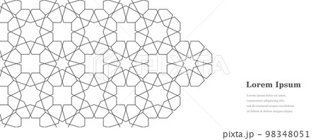 幾何学 抽象 星型 白 黒 伝統 背景 透過 98348051