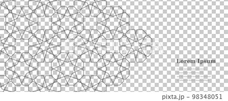 幾何学 抽象 星型 白 黒 伝統 背景 透過 98348051