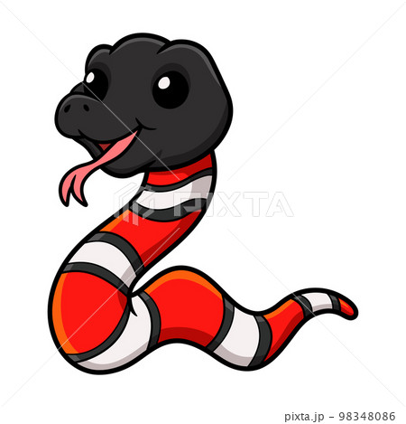 Cute milk snake or milksnake cartoon 98348086