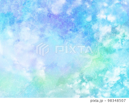 緑と青のグラデーションが美しいアブストラクトな背景イラスト