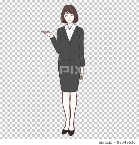 西裝/招聘/接待/信息/講師/教師/女性插圖素材 西裝/招聘/接待/信息/講師/教師/女性插圖素材 98349636