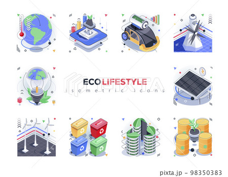 Eco 3D Isometric Concept 98350383
