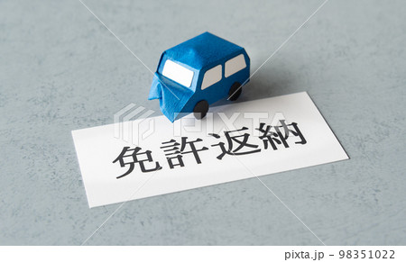 運転免許証の返納　免許返納　運転免許の自主返納 98351022