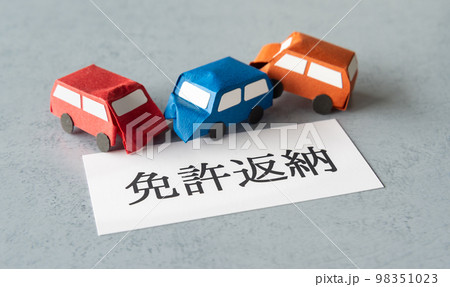 運転免許証の返納　免許返納　運転免許の自主返納 98351023