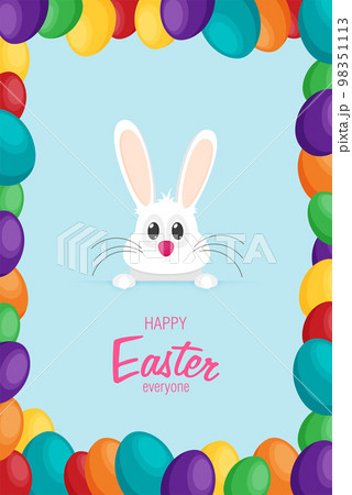 Vector illustration Easter in flat style 98351113