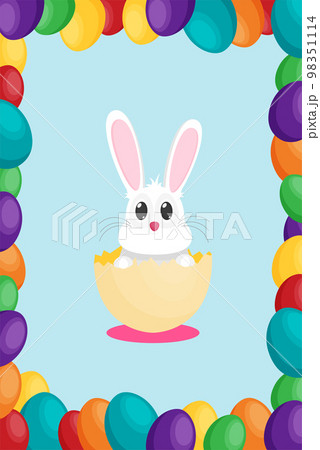 Vector illustration Easter in flat style 98351114