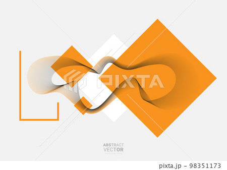 Abstract background with dynamic linear waves. Vector illustration in flat minimalistic style Abstract background with dynamic linear waves. Vector illustration in flat minimalistic style 98351173