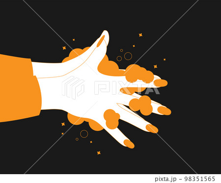 Washing hand with soap -vector Washing hand with soap -vector 98351565