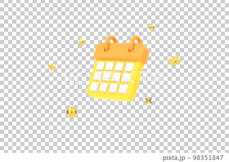 3D. minimal calendar icons. calendar date icon . 98351847