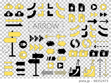 Various shapes of arrows set 03 (yellow) Various shapes of arrows set 03 (yellow) 98352473