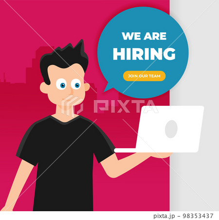 Business hiring and recruiting concept. Flat vector illustration. 98353437