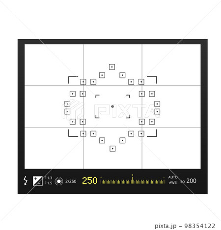 Digital camera with screens of shooting modes template 98354122