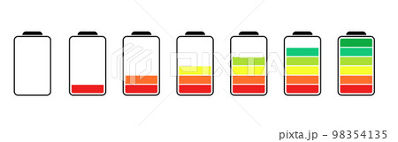 Battery icons set 98354135