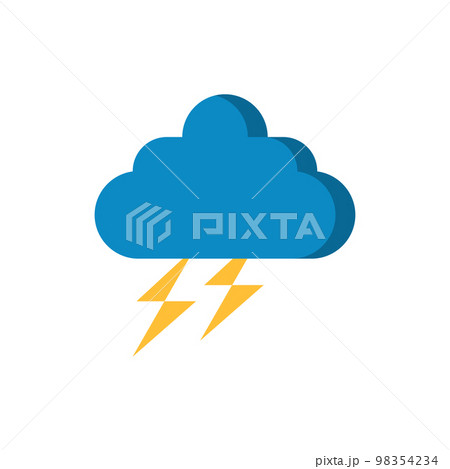 Cloud thunder icon. vector illustration Cloud thunder icon. vector illustration 98354234