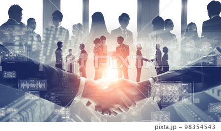 ビジネスネットワーク　バナー・広告向け横長ビジュアル 98354543