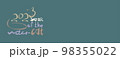 greeting card or banner with lettering happy new year of the water cat and kitty of numbers 2023 in hand draw style. Lunar zodiac symbol of Year of cat. Chinese New Year 2023 Christmas logo. Vector il 98355022